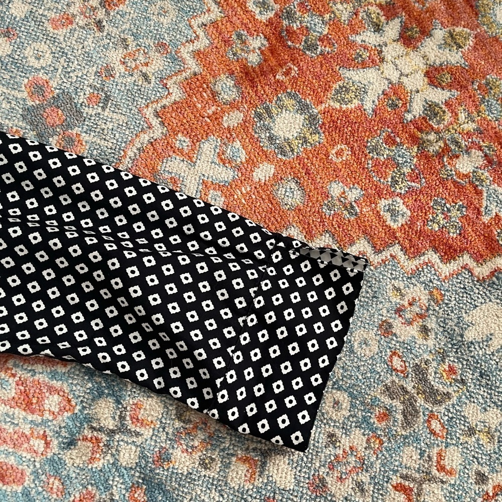 Foxcroft button-down patterned contrast cuffs shi… - image 4